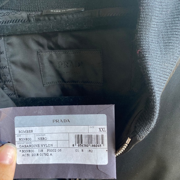 Men’s Prada Bomber Jacket, size XXL, NWT - Picture 5 of 11